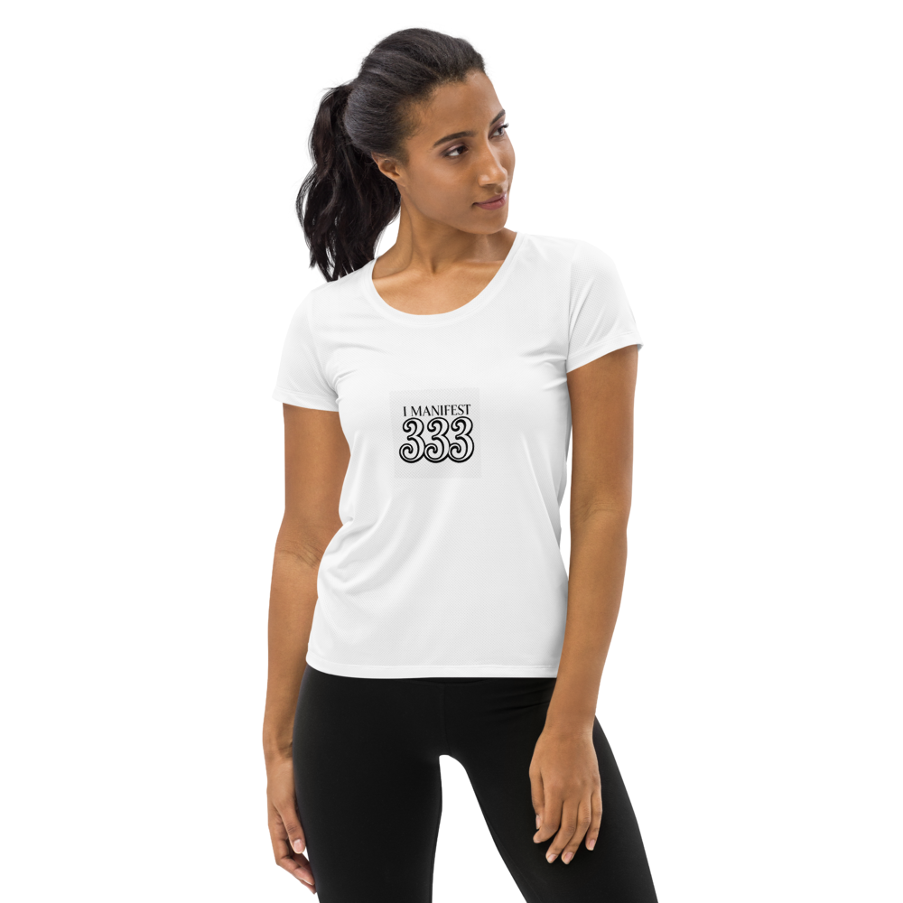 I MANIFEST 333 All-Over Print Women's Athletic T-Shirt