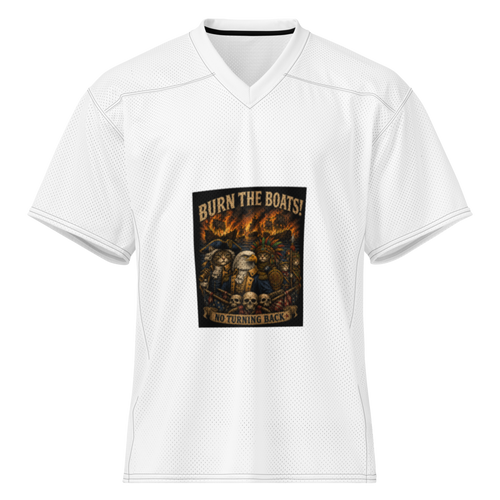 Burn The Boats  All-Over Print American Football Jersey