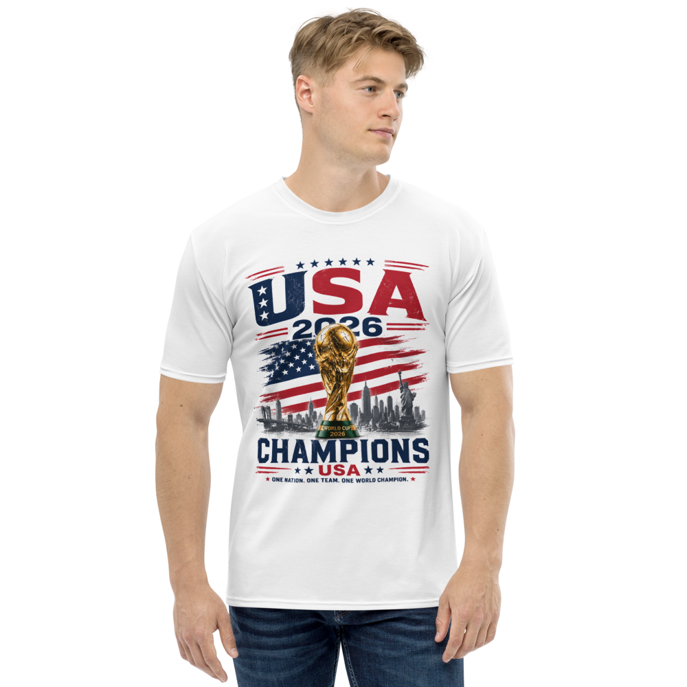 USA Champions 2026    All-Over Print Men's Crew Neck T-Shirt