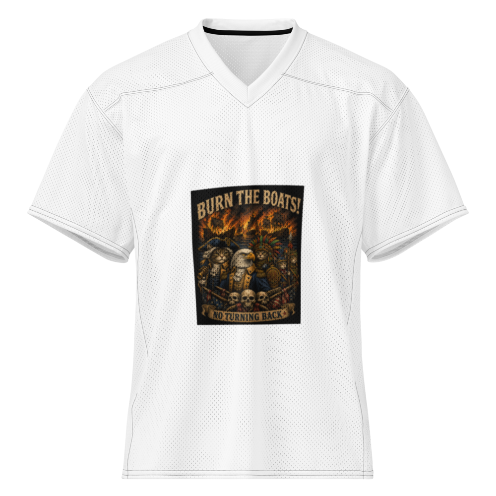 Burn The Boats  All-Over Print American Football Jersey