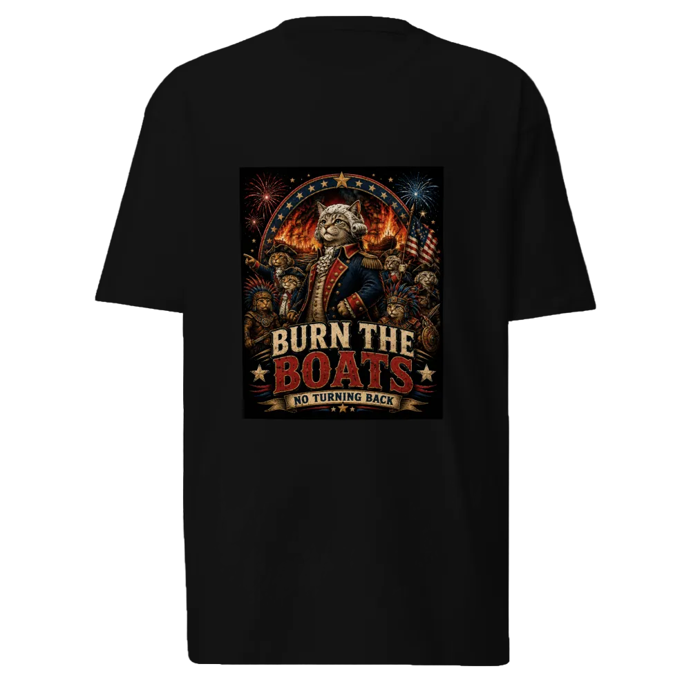 Burn the Boats Men's Premium Heavyweight Tee | Cotton Heritage MC1086