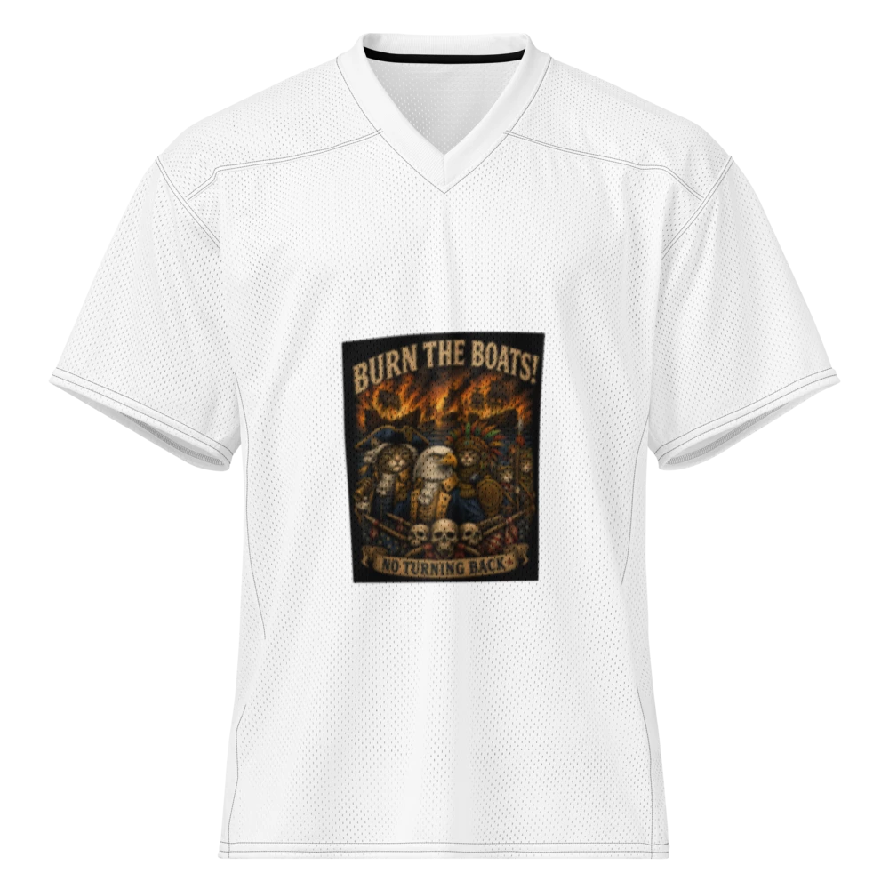 Burn The Boats  All-Over Print American Football Jersey