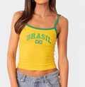 Y2K Brazil Printed Crop Tank - Women