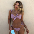 Violet Glow Split Bikini