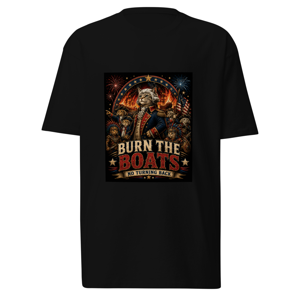 Burn the Boats Men's Premium Heavyweight Tee | Cotton Heritage MC1086