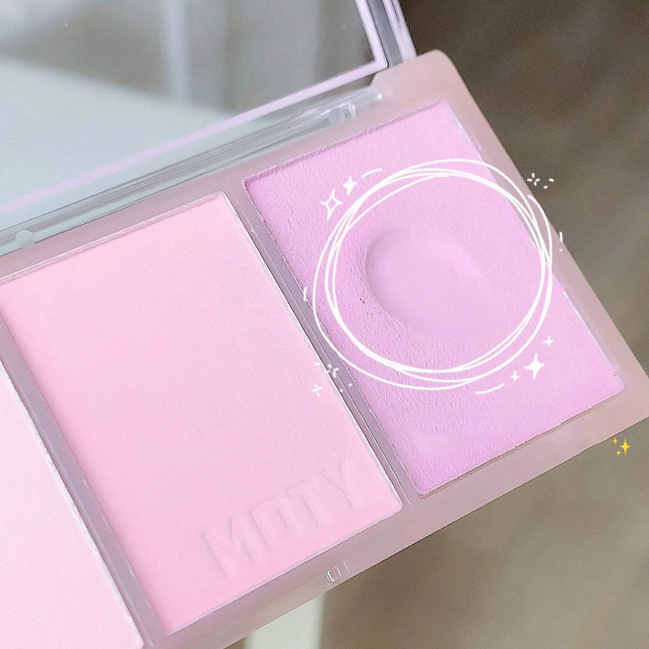 Beautiful 3 Colors Blush Palette Pink Taro Purple Blusher Face Makeup Palette Mashed Potato Texture Matte Highlight Powder Blush