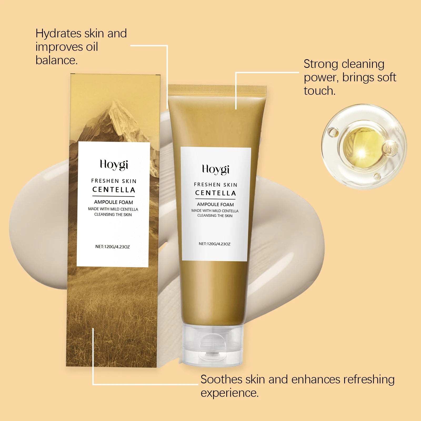 Centella Skin Care Set Centella Serum Face Wash Cleansing Oil Facial Care Set Soothing Refreshing Smooth Glowing Face Essence