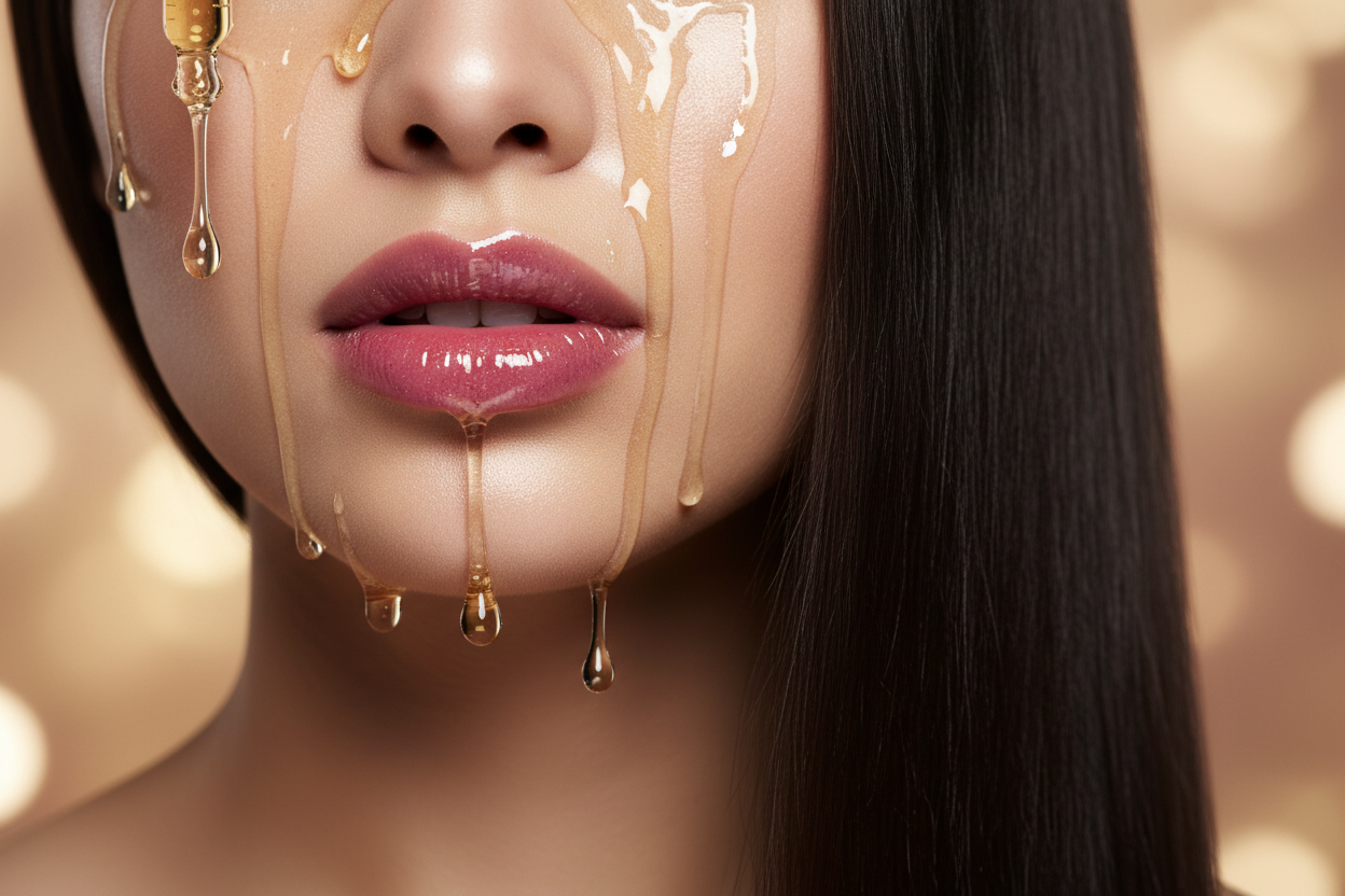 Banner beauty — brilho labial, cabelo liso e gotas de sérum