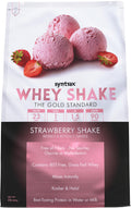 Syntrax Nutrition Whey Shake Protein Powder Cold Filtered & Undenatured Whey Protein Blend Strawberry Shake 2 lbs
