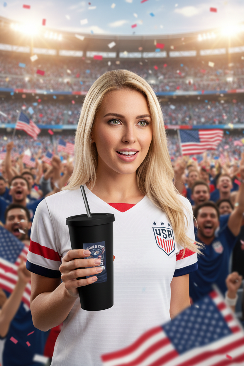 World Cup 2026 Tumbler - Blonde Green Eyes